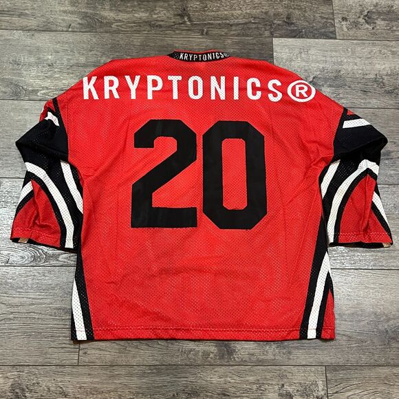 RARE! Vintage 90s OT Sports Kryptonics AOP Hockey Jersey Made In USA Men's Large - Picture 6 of 8